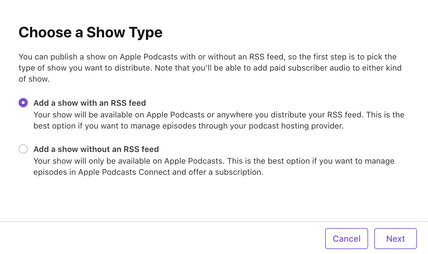 itunes rss feed